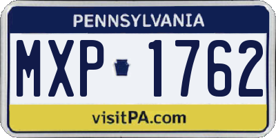 PA license plate MXP1762