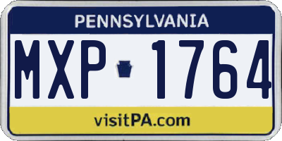 PA license plate MXP1764