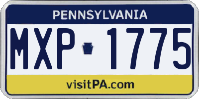 PA license plate MXP1775