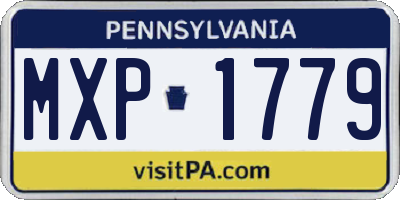 PA license plate MXP1779