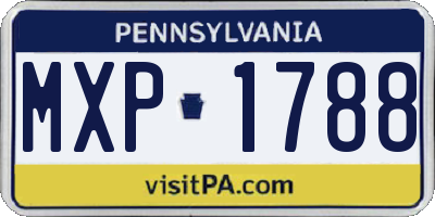 PA license plate MXP1788