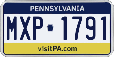 PA license plate MXP1791