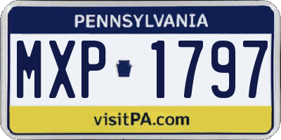 PA license plate MXP1797