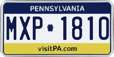PA license plate MXP1810