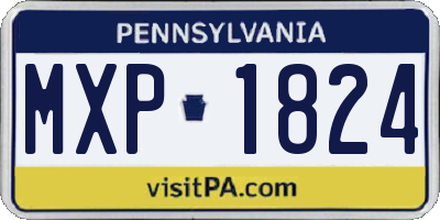 PA license plate MXP1824