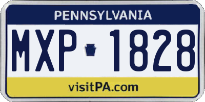 PA license plate MXP1828