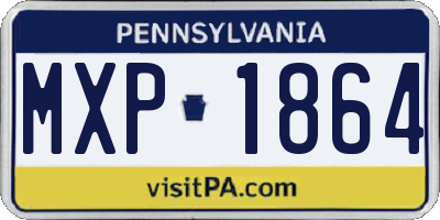 PA license plate MXP1864