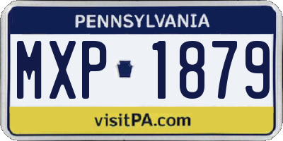 PA license plate MXP1879