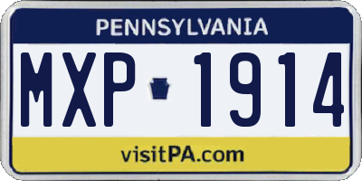PA license plate MXP1914