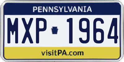 PA license plate MXP1964