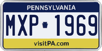PA license plate MXP1969