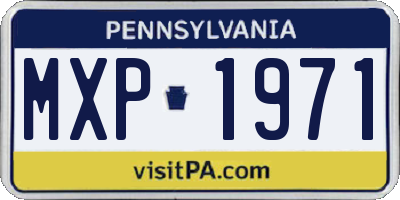 PA license plate MXP1971