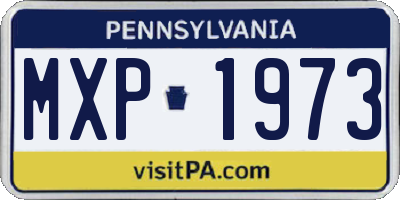 PA license plate MXP1973