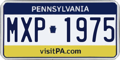 PA license plate MXP1975