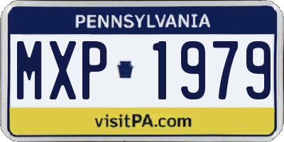 PA license plate MXP1979