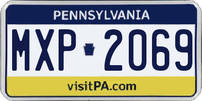 PA license plate MXP2069