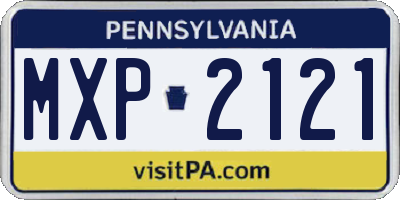 PA license plate MXP2121