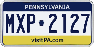 PA license plate MXP2127