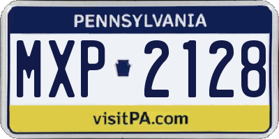 PA license plate MXP2128
