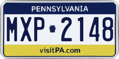 PA license plate MXP2148