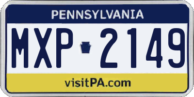 PA license plate MXP2149