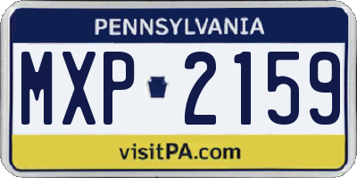 PA license plate MXP2159