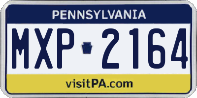 PA license plate MXP2164