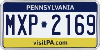 PA license plate MXP2169