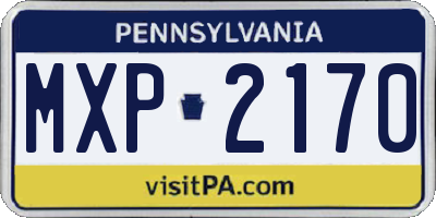 PA license plate MXP2170