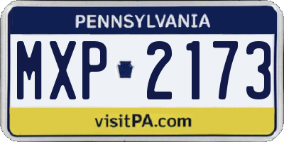 PA license plate MXP2173