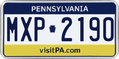 PA license plate MXP2190