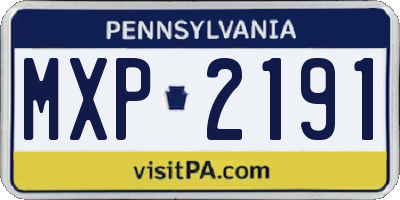 PA license plate MXP2191