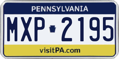 PA license plate MXP2195