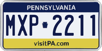 PA license plate MXP2211