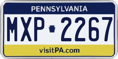 PA license plate MXP2267