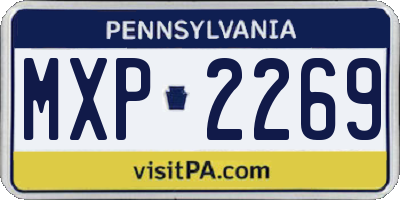 PA license plate MXP2269