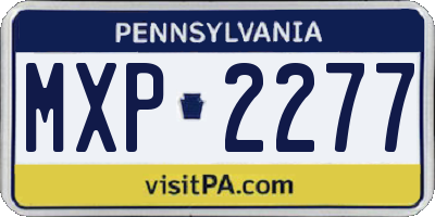 PA license plate MXP2277