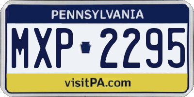 PA license plate MXP2295