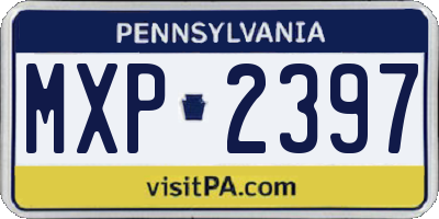 PA license plate MXP2397