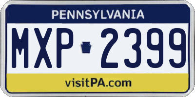 PA license plate MXP2399