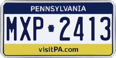PA license plate MXP2413