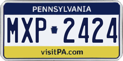 PA license plate MXP2424