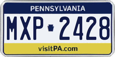PA license plate MXP2428
