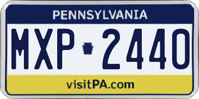 PA license plate MXP2440