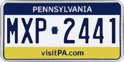PA license plate MXP2441