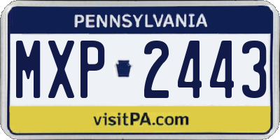 PA license plate MXP2443