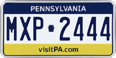 PA license plate MXP2444