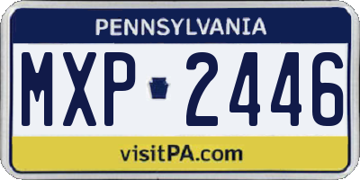 PA license plate MXP2446