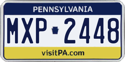 PA license plate MXP2448