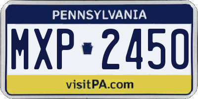 PA license plate MXP2450